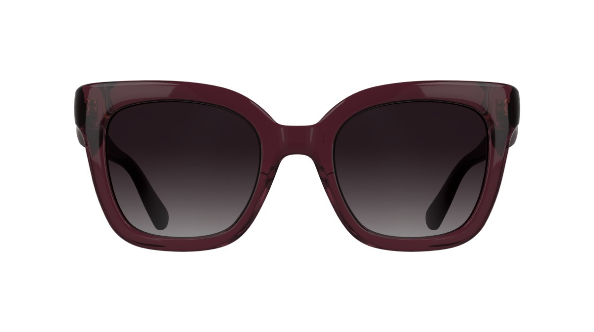Occhiali da sole Longchamp LO793S (601) colore transparent burgundy forma rettangolare lenti gradient burgundy