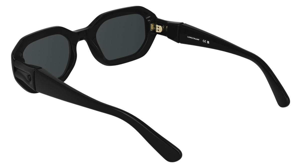Sunglasses Longchamp LO794S (001) color black shape rectangle lenses solid smoke