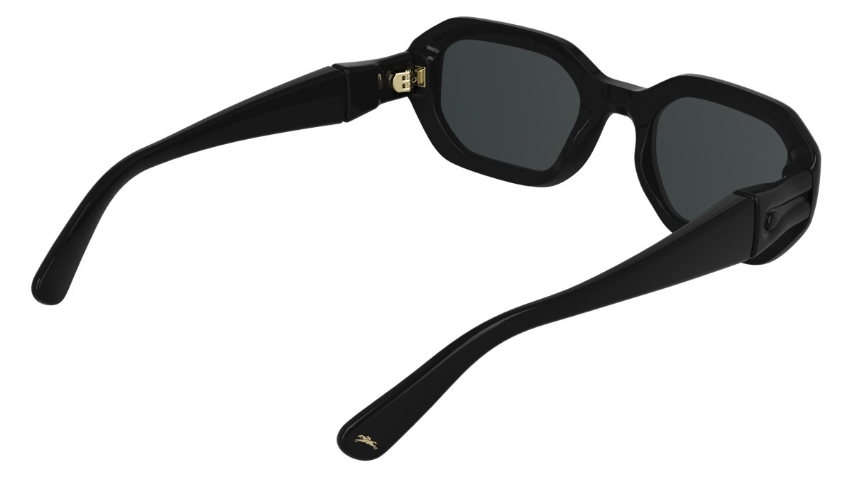 Sunglasses Longchamp LO794S (001) color black shape rectangle lenses solid smoke