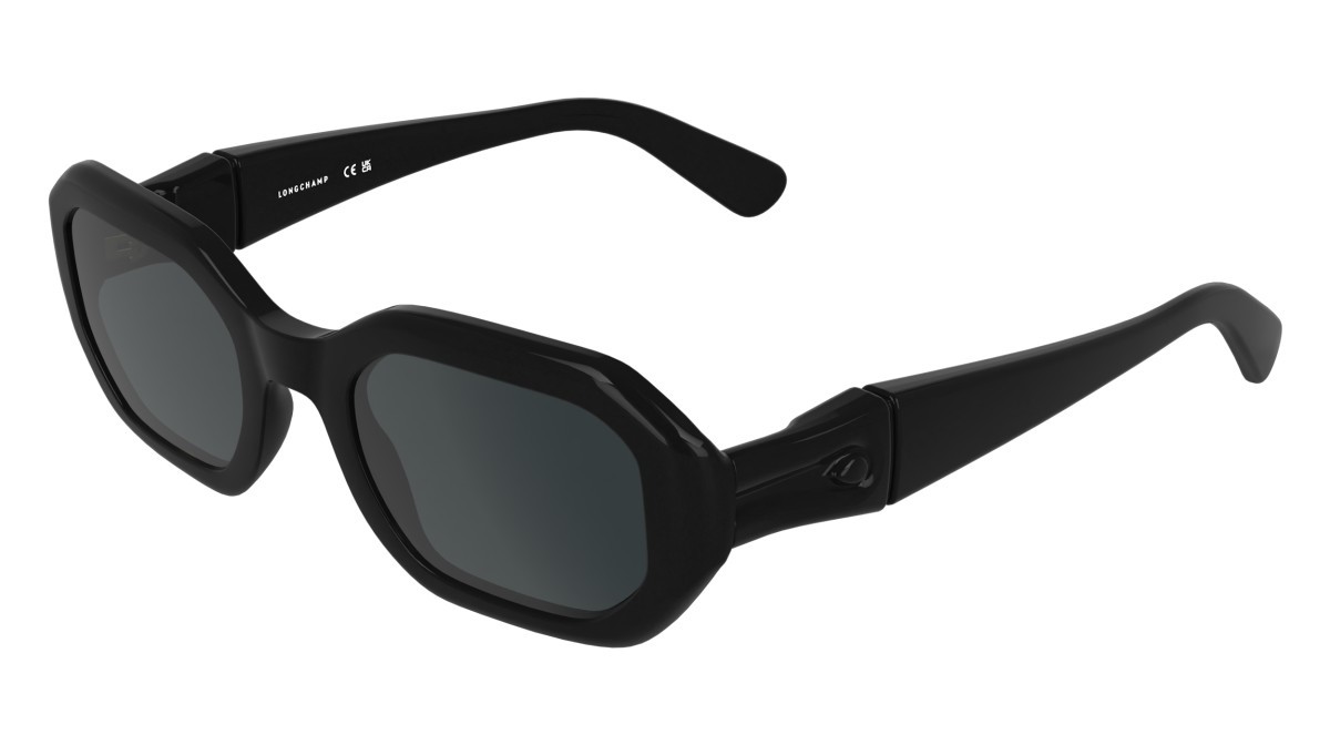 Sunglasses Longchamp LO794S (001) color black shape rectangle lenses solid smoke