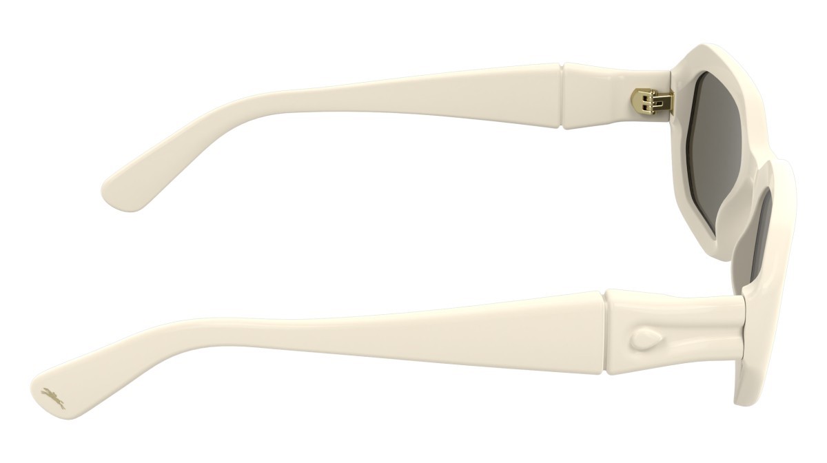 Sunglasses Longchamp LO794S (107) color ivory shape rectangle lenses sild light brown