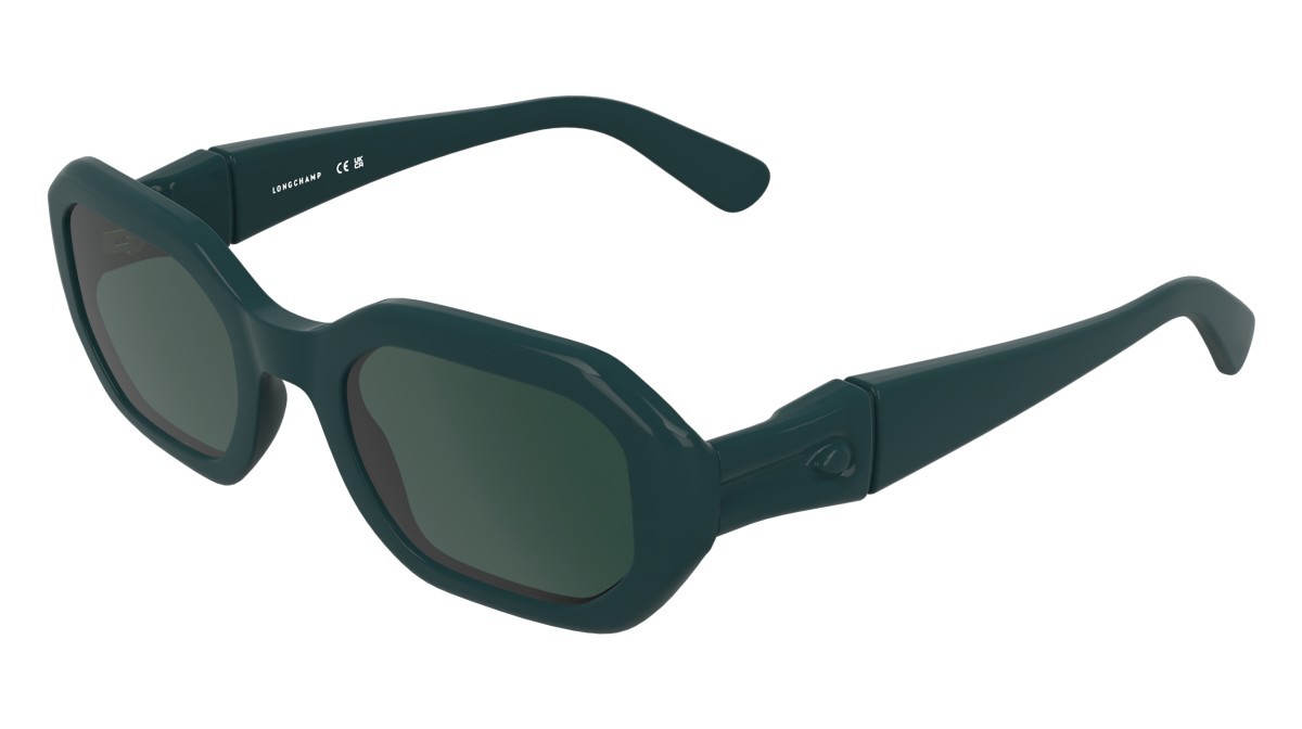 Sunglasses Longchamp LO794S (303) color green shape rectangle lenses solid green