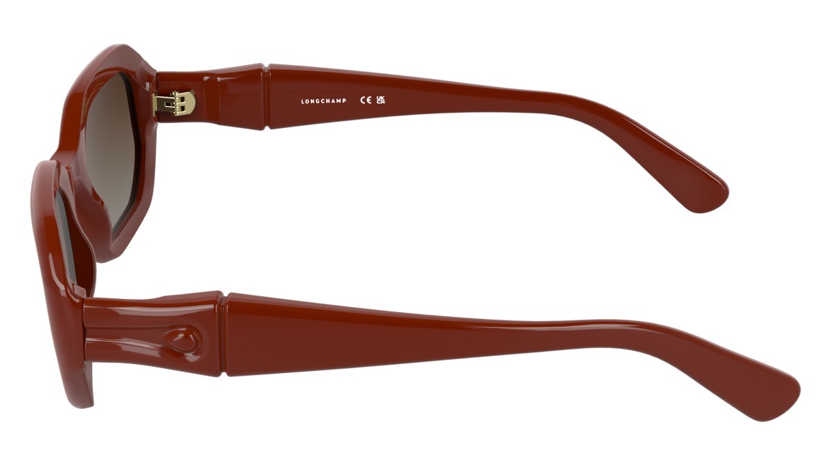 Sunglasses Longchamp LO794S (847) color brick shape rectangle lenses gradient brick grey