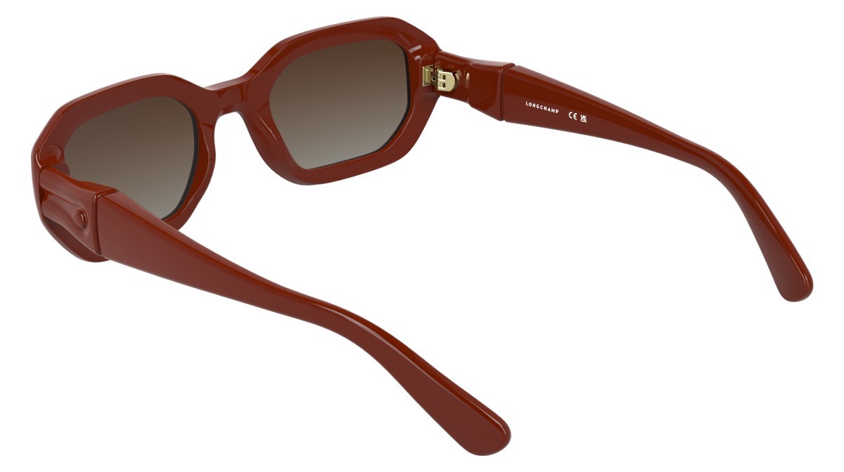 Sunglasses Longchamp LO794S (847) color brick shape rectangle lenses gradient brick grey