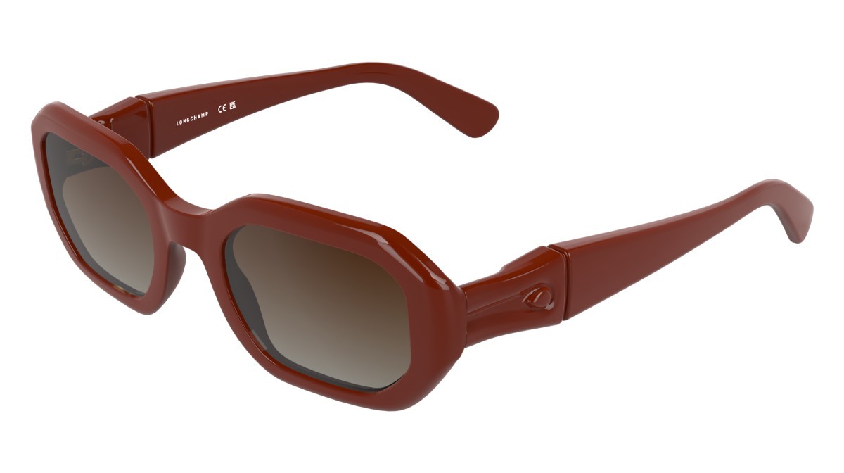 Sunglasses Longchamp LO794S (847) color brick shape rectangle lenses gradient brick grey