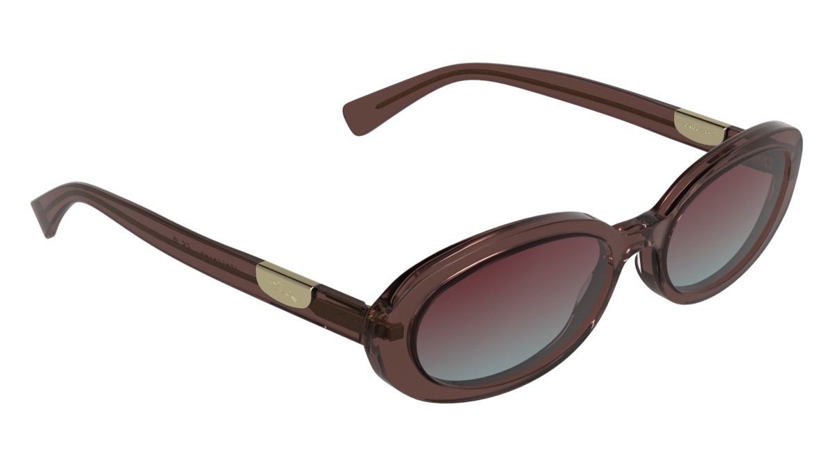 Occhiali da sole Longchamp LO795S (612) colore transparent dark rose forma ovale lenti gradient pink azure