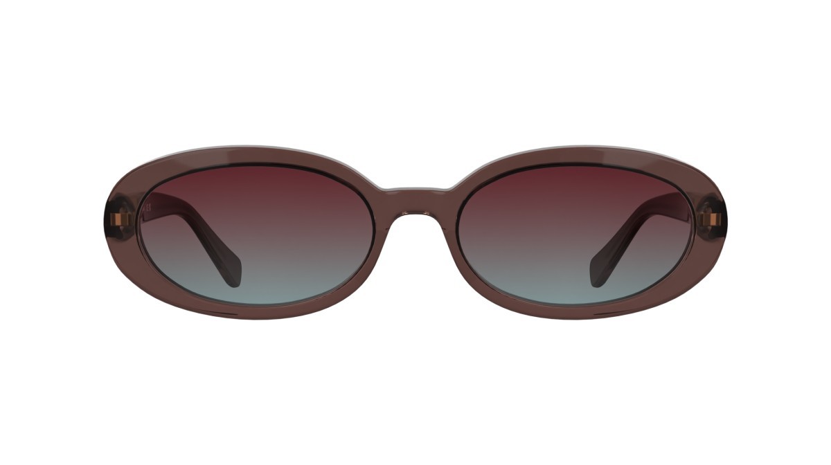 Occhiali da sole Longchamp LO795S (612) colore transparent dark rose forma ovale lenti gradient pink azure