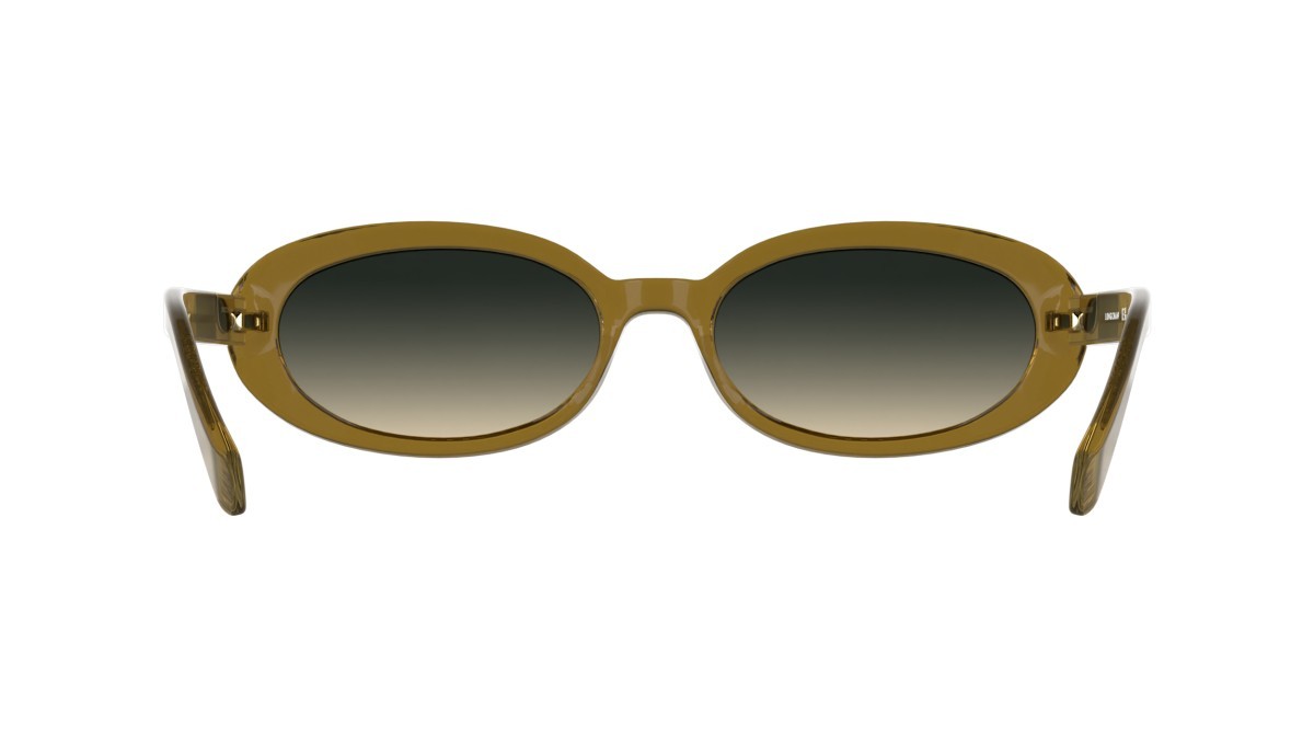 Sunglasses Longchamp LO795S (741) color transparent honey shape oval lenses gradient grey honey