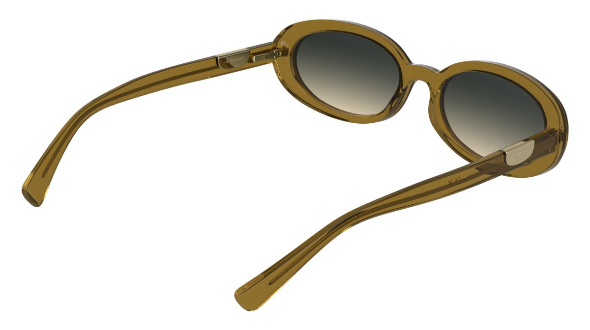 Sunglasses Longchamp LO795S (741) color transparent honey shape oval lenses gradient grey honey