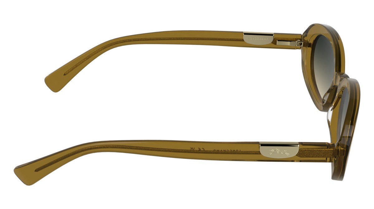 Sunglasses Longchamp LO795S (741) color transparent honey shape oval lenses gradient grey honey