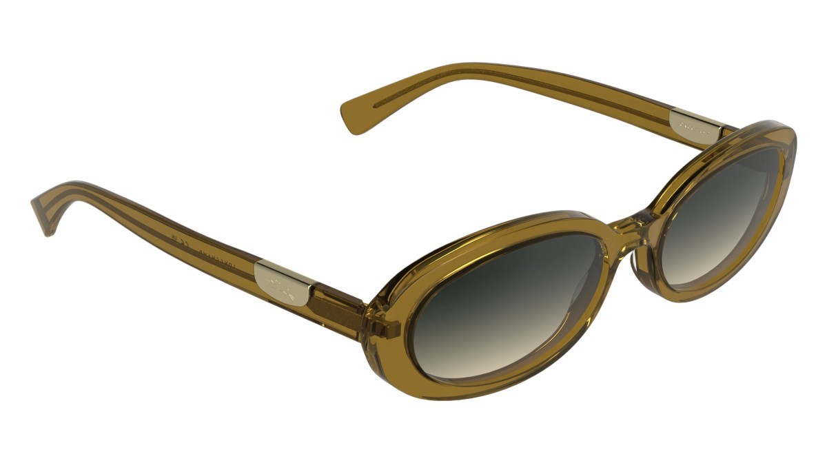 Sunglasses Longchamp LO795S (741) color transparent honey shape oval lenses gradient grey honey