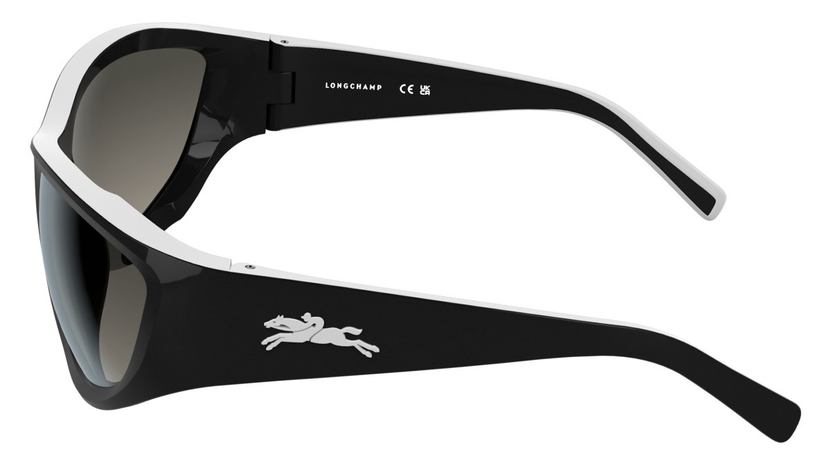 Occhiali da sole Longchamp LO796S (001) colore black forma mask lenti gradient grey mirror
