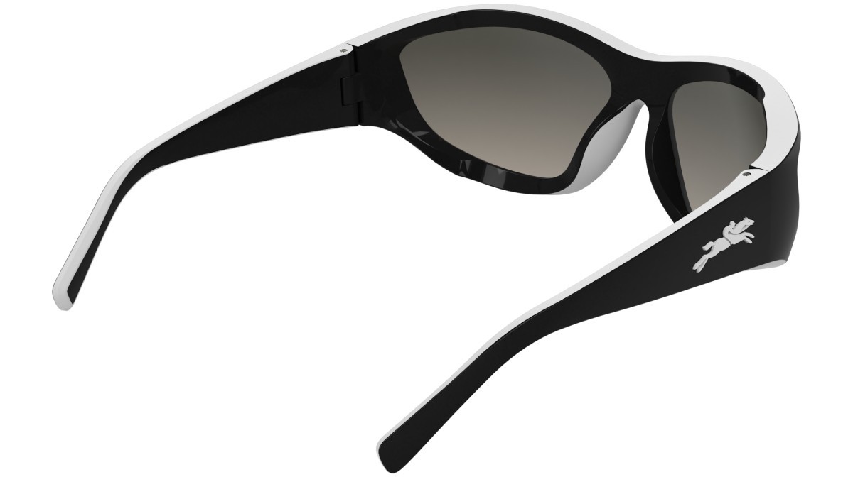 Occhiali da sole Longchamp LO796S (001) colore black forma mask lenti gradient grey mirror