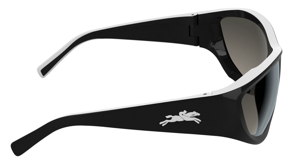 Occhiali da sole Longchamp LO796S (001) colore black forma mask lenti gradient grey mirror