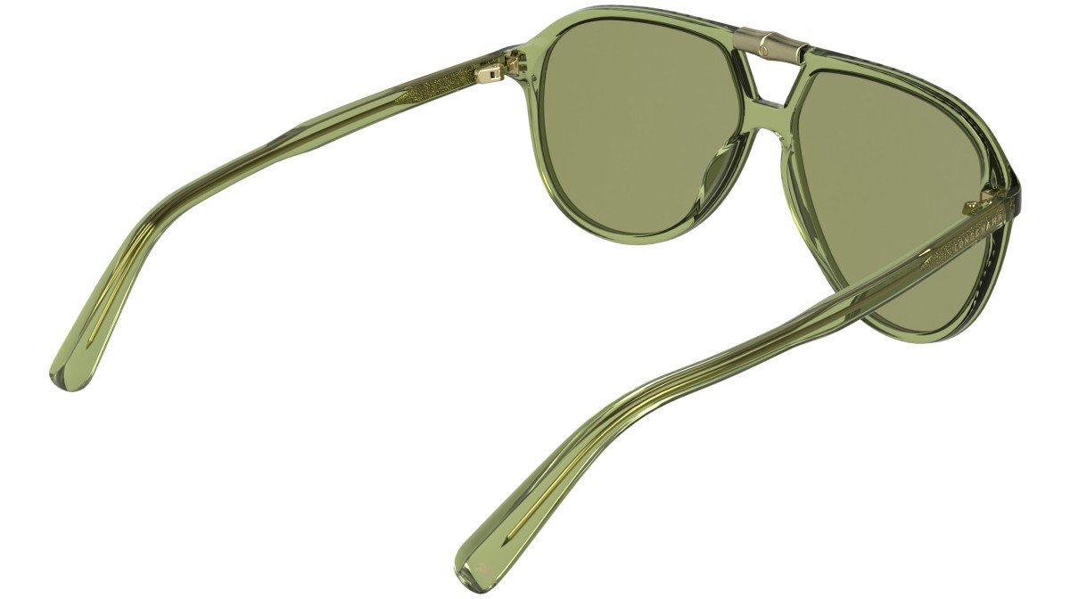 Occhiali da sole Longchamp LO800S (300) colore transparent green forma aviator lenti solid khaki