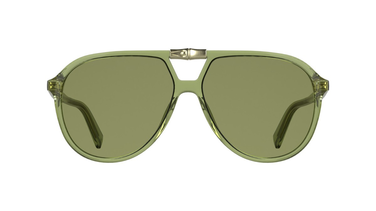Occhiali da sole Longchamp LO800S (300) colore transparent green forma aviator lenti solid khaki