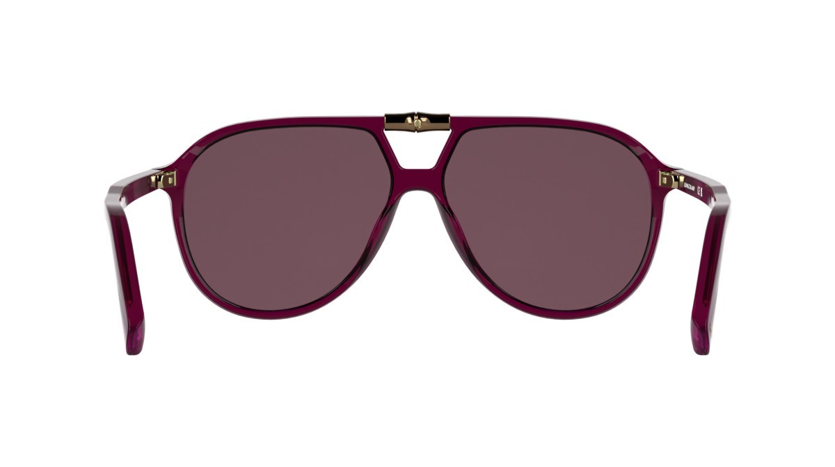 Occhiali da sole Longchamp LO800S (601) colore transparent burgundy forma aviator lenti solid wine