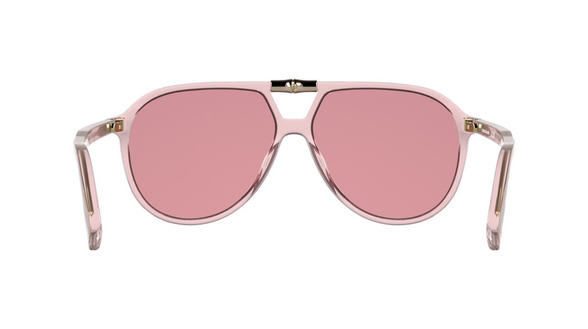 Occhiali da sole Longchamp LO800S (650) colore transparent pink forma aviator lenti solid rose