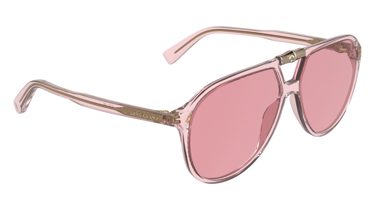 Occhiali da sole Longchamp LO800S (650) colore transparent pink forma aviator lenti solid rose