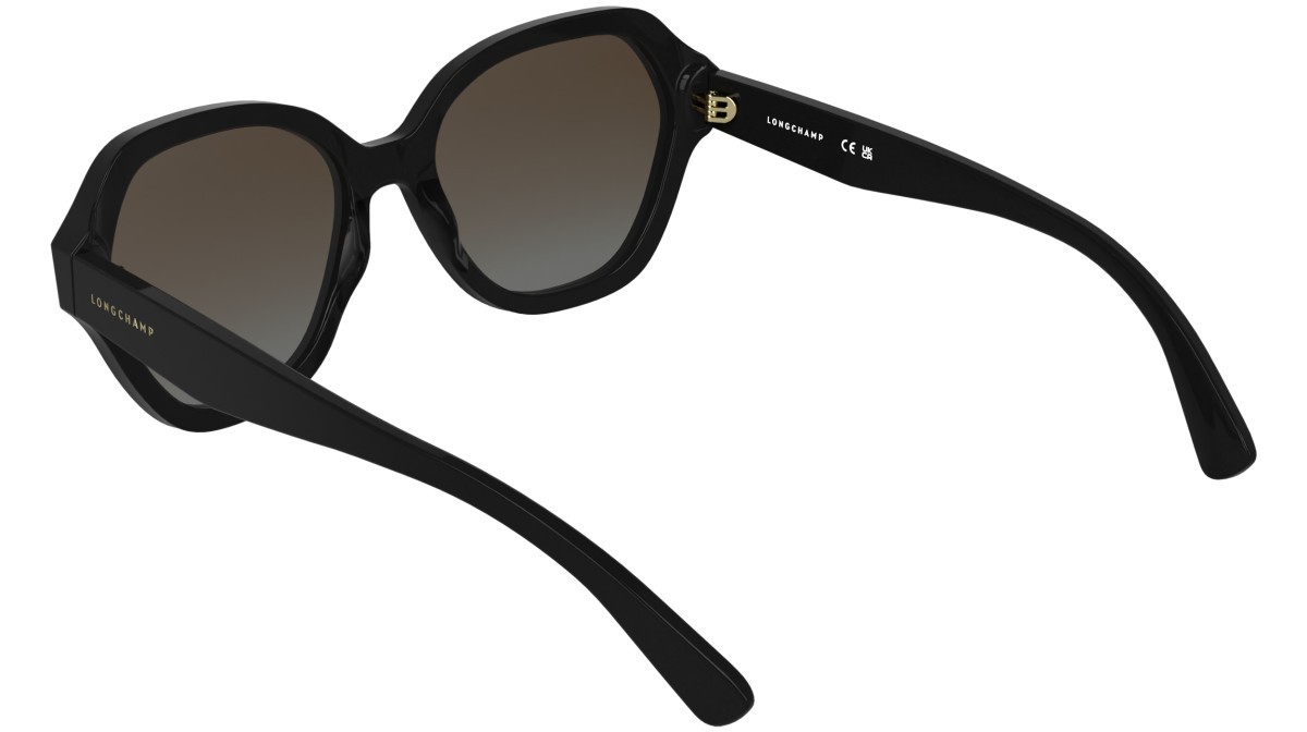 Occhiali da sole Longchamp LO801S (001) colore black forma rettangolare lenti gradient brown grey