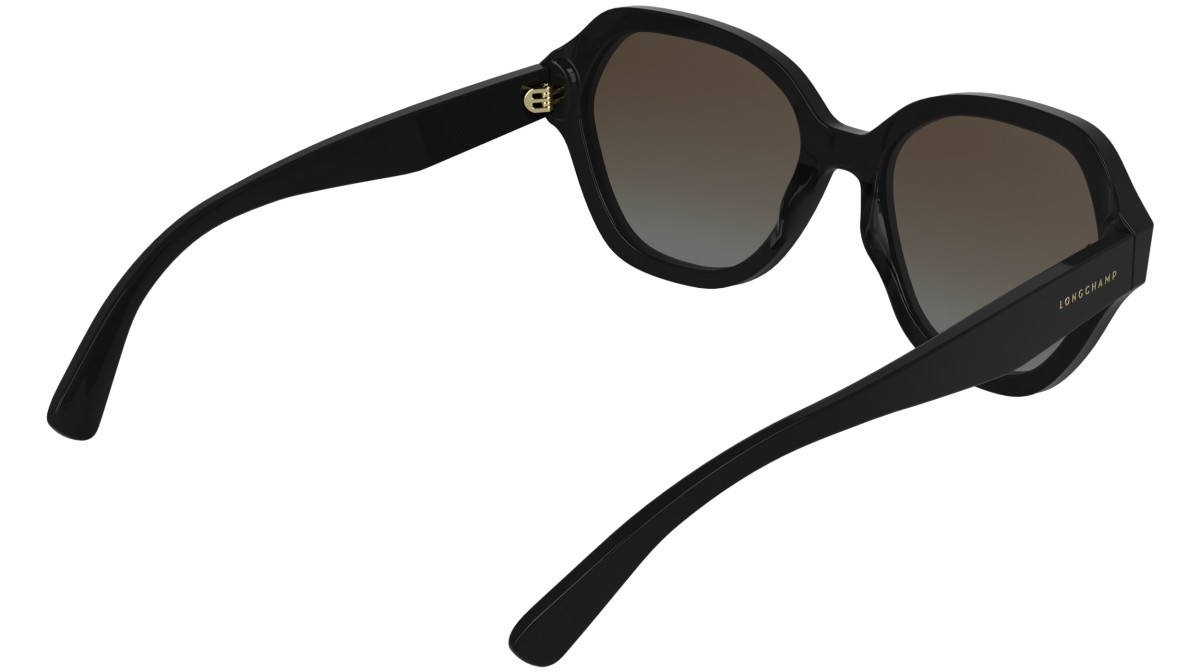 Occhiali da sole Longchamp LO801S (001) colore black forma rettangolare lenti gradient brown grey