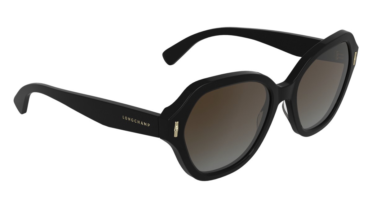 Occhiali da sole Longchamp LO801S (001) colore black forma rettangolare lenti gradient brown grey