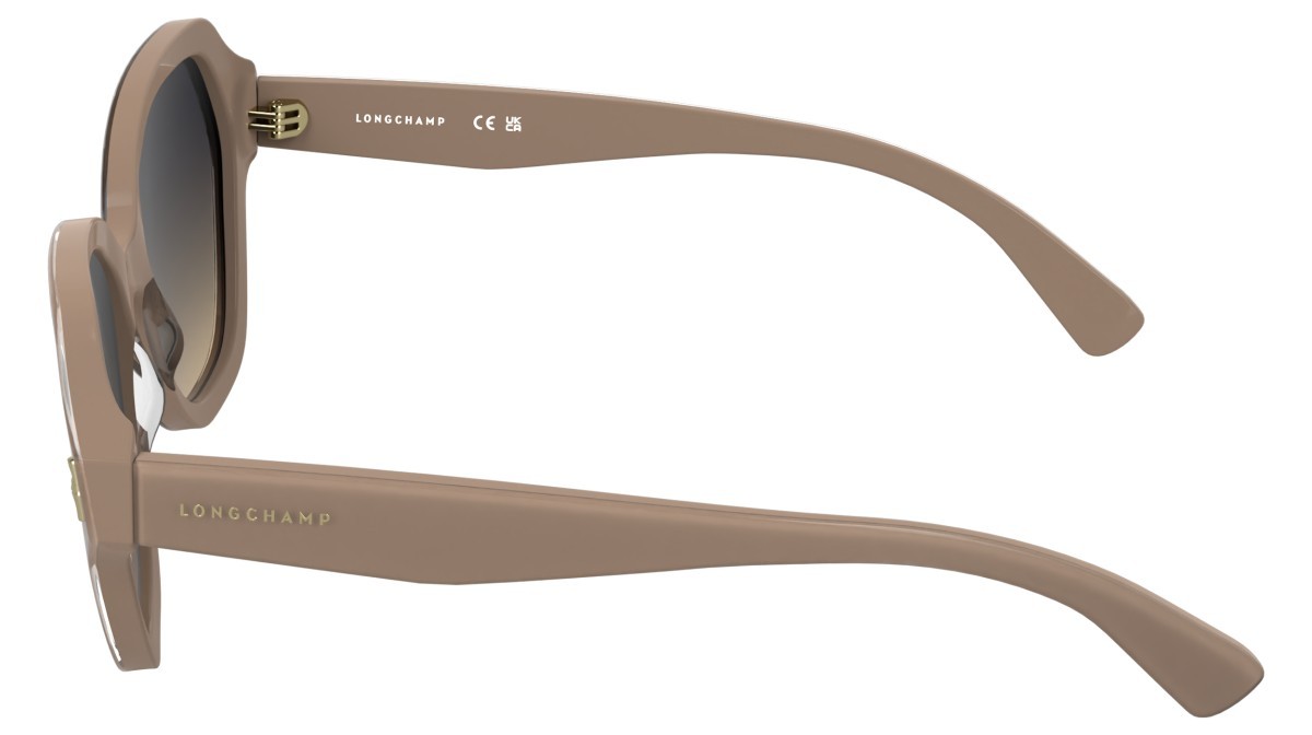 Occhiali da sole Longchamp LO801S (272) colore nude forma rettangolare lenti gradient grey/ peach