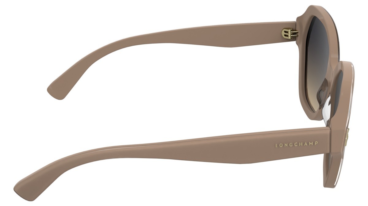 Occhiali da sole Longchamp LO801S (272) colore nude forma rettangolare lenti gradient grey/ peach