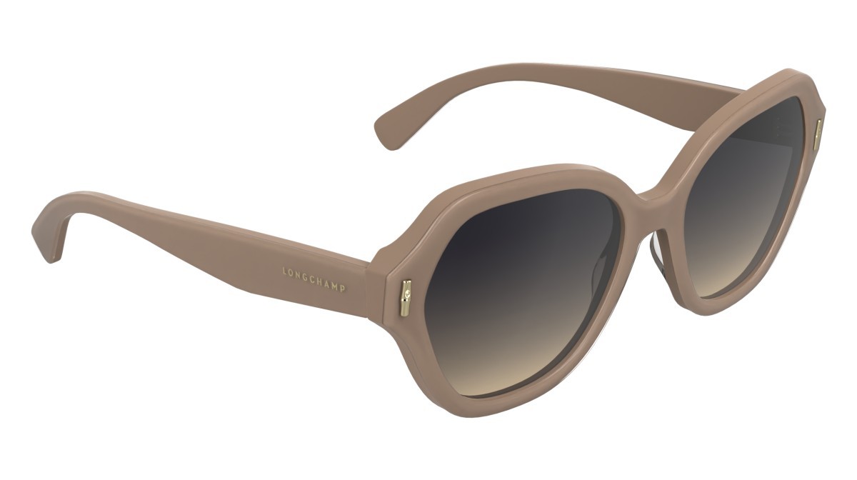 Occhiali da sole Longchamp LO801S (272) colore nude forma rettangolare lenti gradient grey/ peach