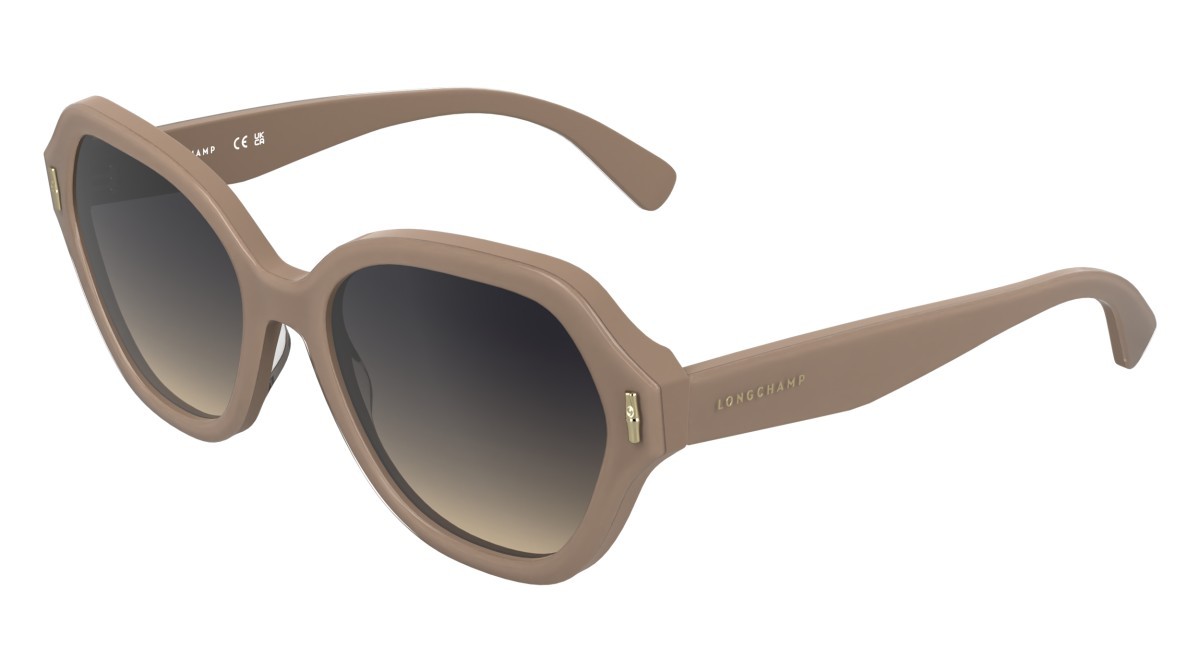 Occhiali da sole Longchamp LO801S (272) colore nude forma rettangolare lenti gradient grey/ peach