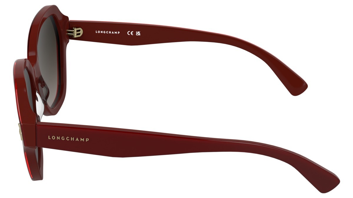 Occhiali da sole Longchamp LO801S (601) colore burgundy forma rettangolare lenti gradient brown