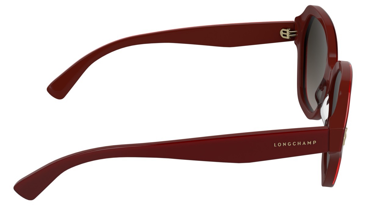 Occhiali da sole Longchamp LO801S (601) colore burgundy forma rettangolare lenti gradient brown