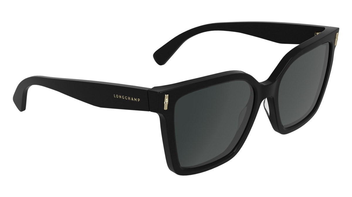 Occhiali da sole Longchamp LO802S (001) colore black forma rettangolare lenti solid smoke