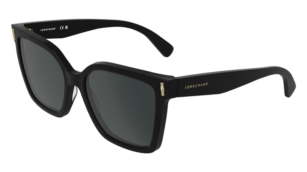 Occhiali da sole Longchamp LO802S (001) colore black forma rettangolare lenti solid smoke