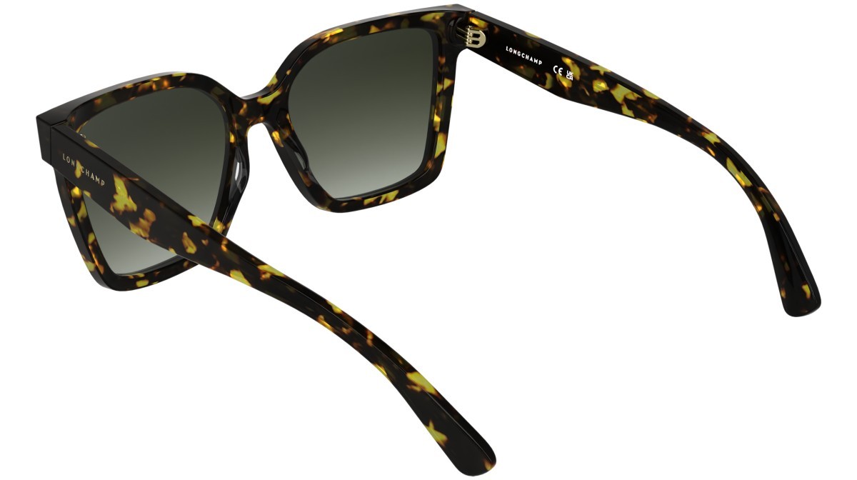 Sunglasses Longchamp LO802S (242) color dark havana shape rectangle lenses gradient khaki