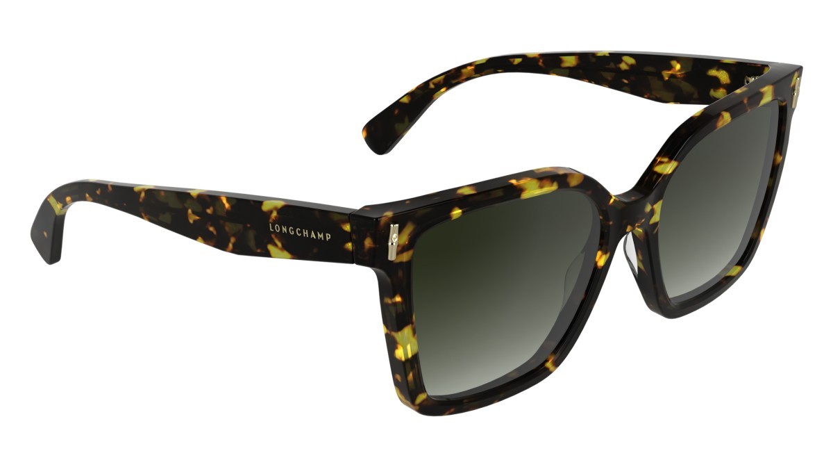 Sunglasses Longchamp LO802S (242) color dark havana shape rectangle lenses gradient khaki