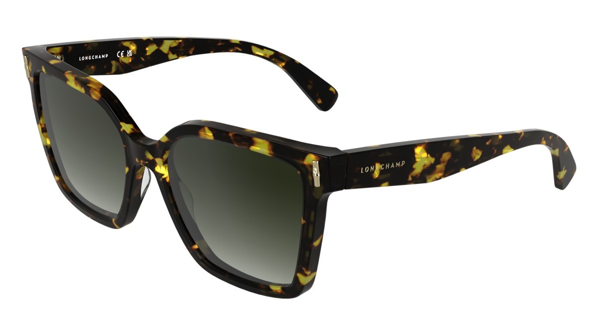 Sunglasses Longchamp LO802S (242) color dark havana shape rectangle lenses gradient khaki