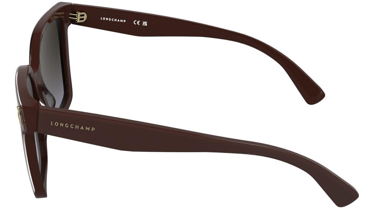 Sunglasses Longchamp LO802S (609) color wine shape rectangle lenses gradient brown lilac