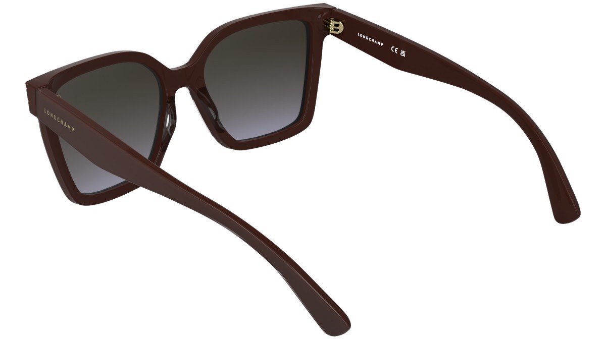 Sunglasses Longchamp LO802S (609) color wine shape rectangle lenses gradient brown lilac
