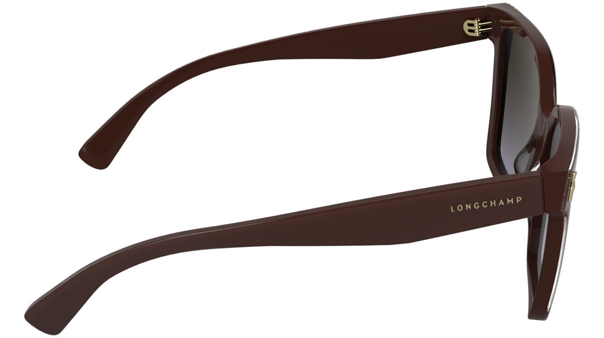 Sunglasses Longchamp LO802S (609) color wine shape rectangle lenses gradient brown lilac
