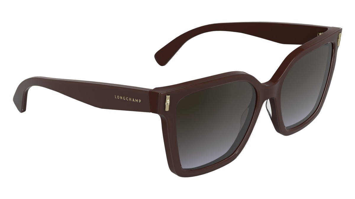 Sunglasses Longchamp LO802S (609) color wine shape rectangle lenses gradient brown lilac