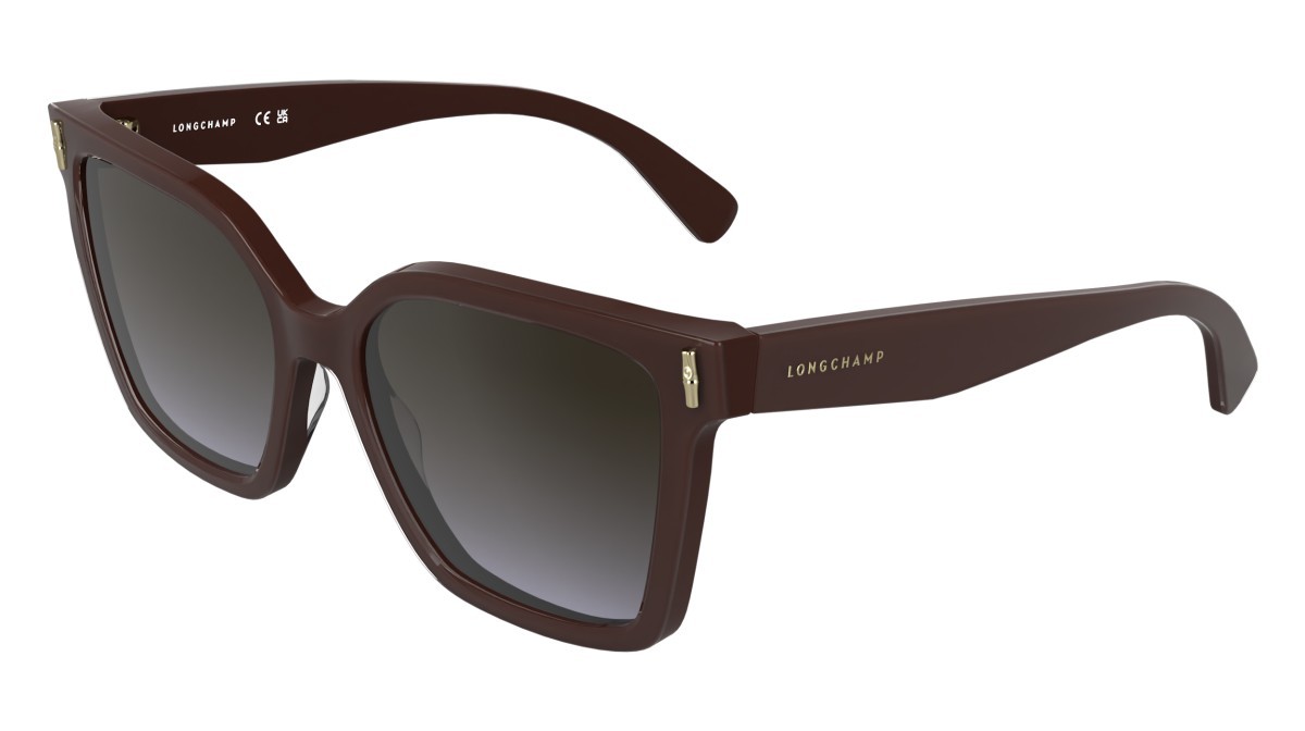 Sunglasses Longchamp LO802S (609) color wine shape rectangle lenses gradient brown lilac
