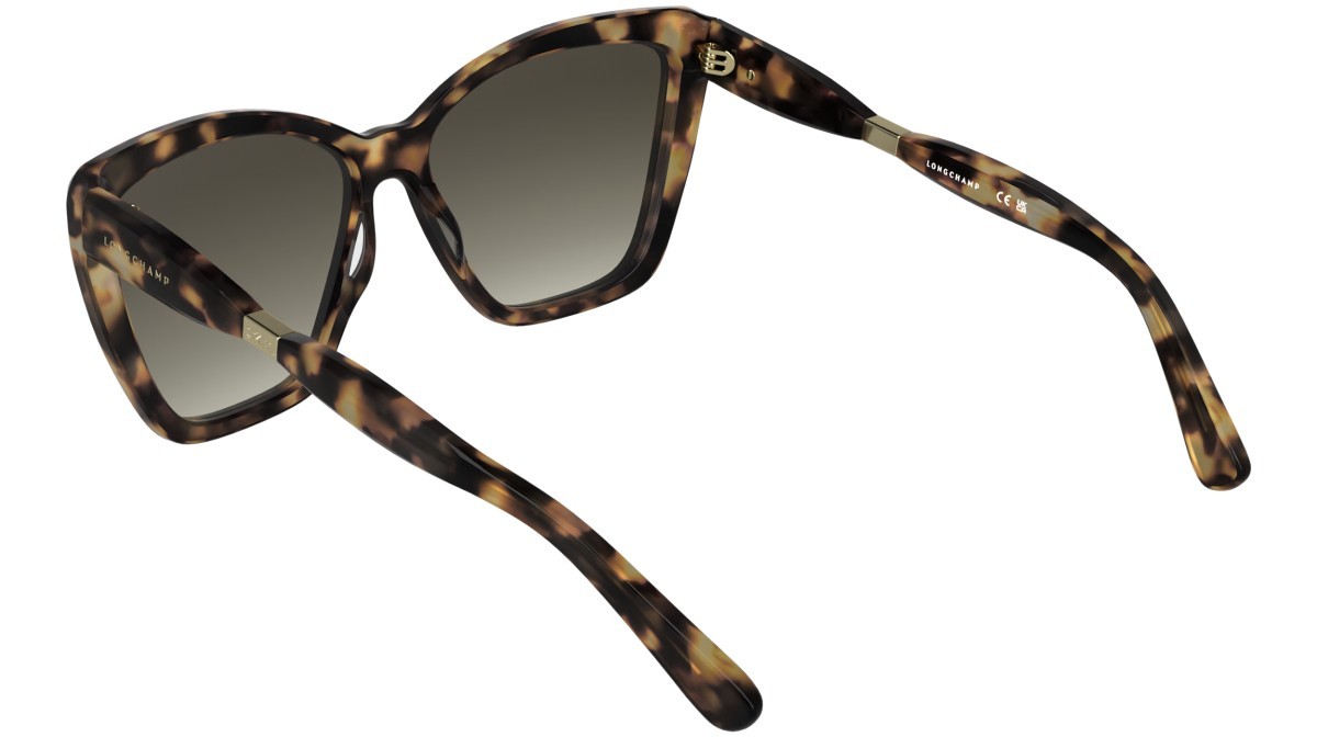 Occhiali da sole Longchamp LO803S (251) colore beige havana forma farfalla lenti gradient brown