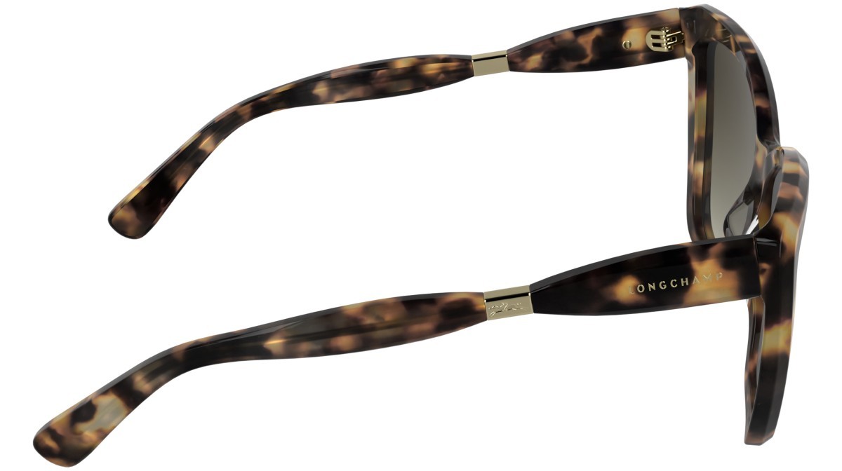 Occhiali da sole Longchamp LO803S (251) colore beige havana forma farfalla lenti gradient brown