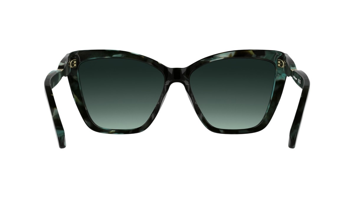 Occhiali da sole Longchamp LO803S (429) colore petrol havana forma farfalla lenti gradient green