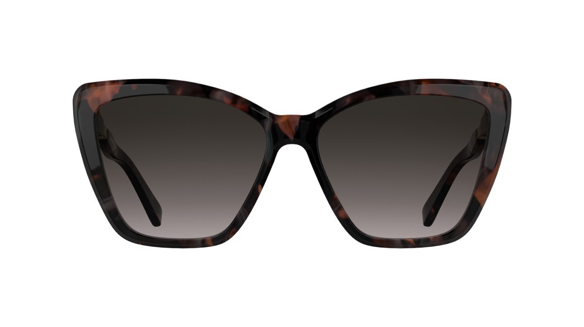Occhiali da sole Longchamp LO803S (850) colore brick havana forma farfalla lenti mink double gradient