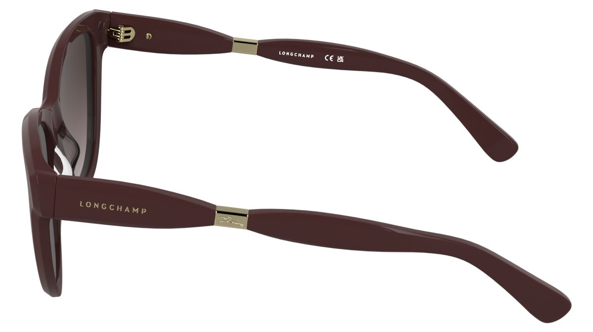 Occhiali da sole Longchamp LO804S (601) colore burgundy forma cat eye lenti gradient brown