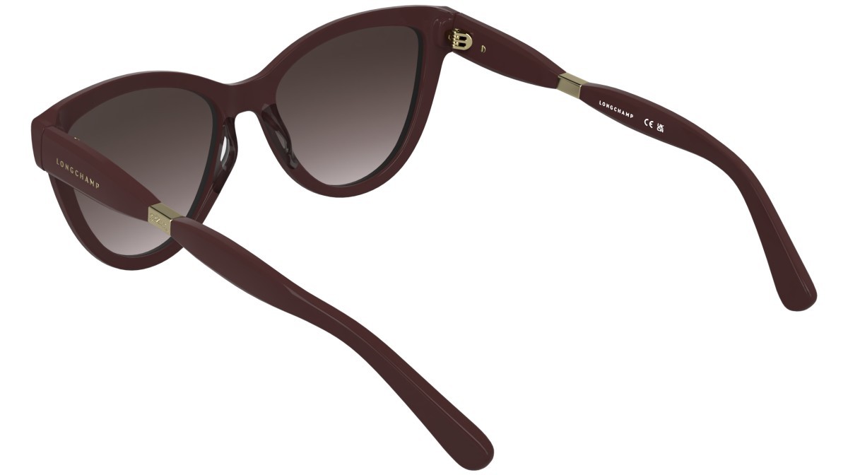 Occhiali da sole Longchamp LO804S (601) colore burgundy forma cat eye lenti gradient brown