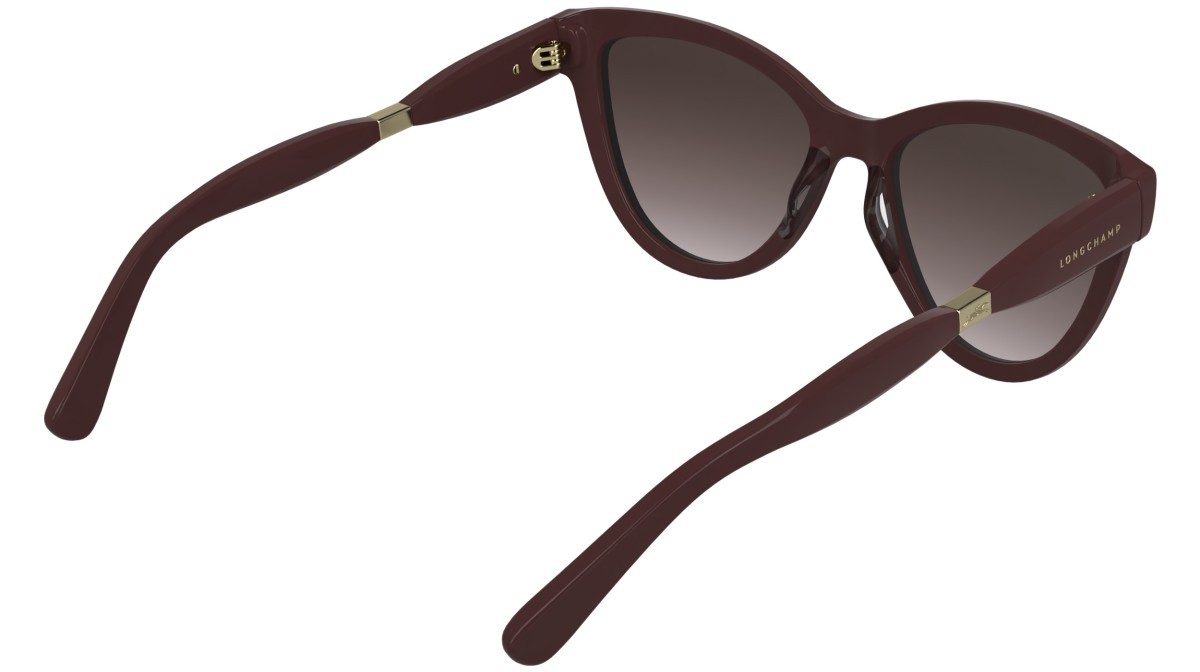 Occhiali da sole Longchamp LO804S (601) colore burgundy forma cat eye lenti gradient brown