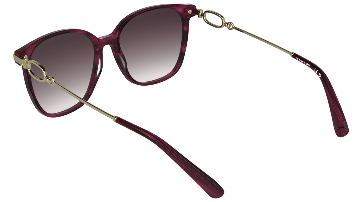 Sunglasses Longchamp LO805S (503) color striped purple shape rectangle lenses gradient purple